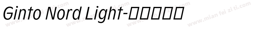 Ginto Nord Light字体转换